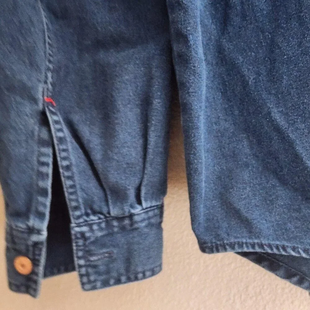 VINTAGE Levi's Shirt Mens XL Denim Button Up Red Tab Long Sleeve 90s 60560-1317